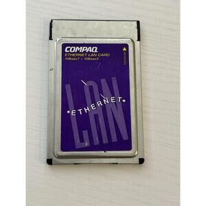 Compaq Ethernet LAN PCMCIA Card 10BaseT + 10Base2 Vintage Network